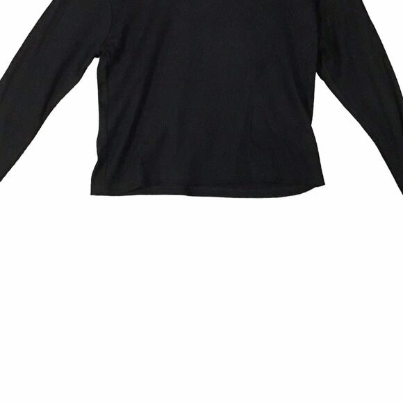 RDI Women’s Large Black Waffle Knit Thermal Crewneck Pullover - Picture 16 of 16